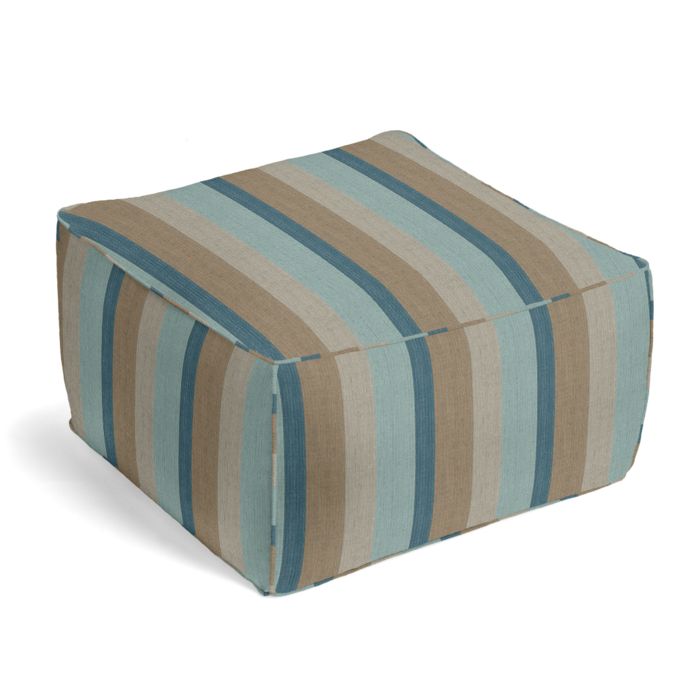 Outdoor Pouf in Sunbrella® Gateway - Mist