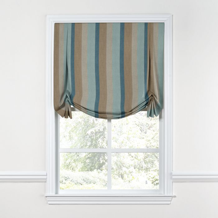 Tulip Roman Shade in Sunbrella® Gateway - Mist