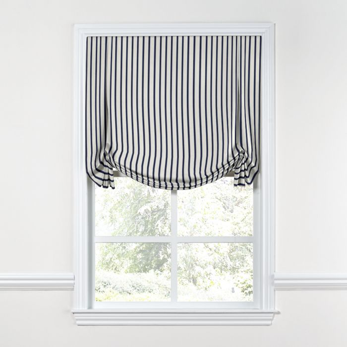 Tulip Roman Shade in Sunbrella® Lido - Indigo
