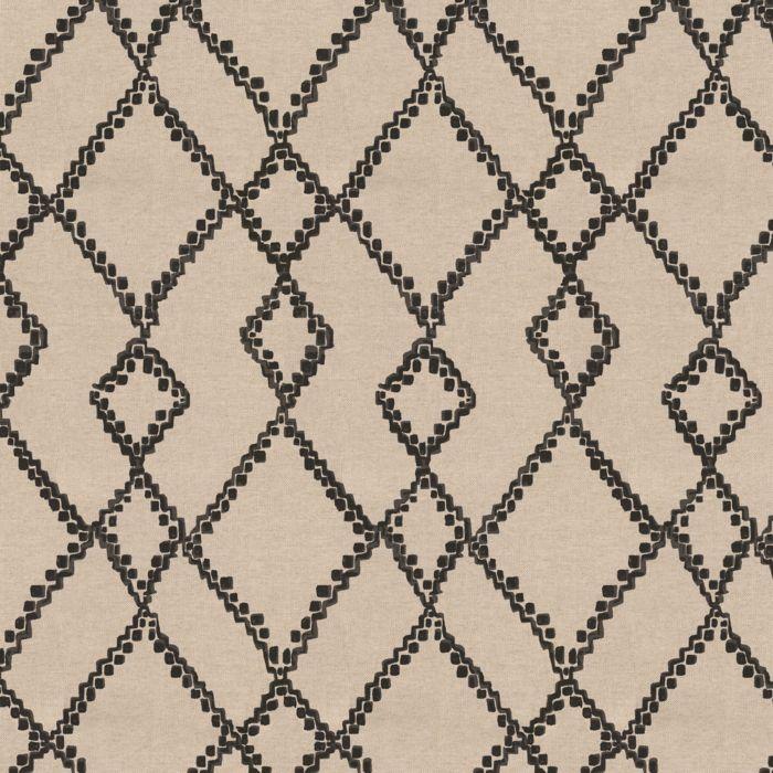 Fabric Swatch: Trellis Island - Black