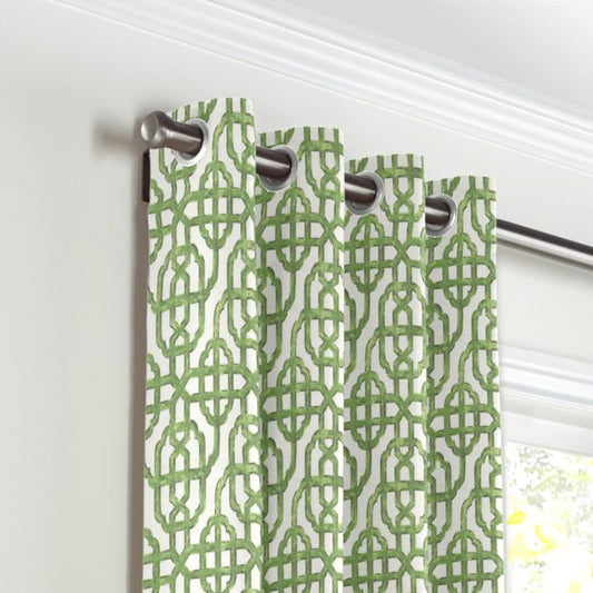 Grommet Drapery in Trellis Like It Is - Meadow