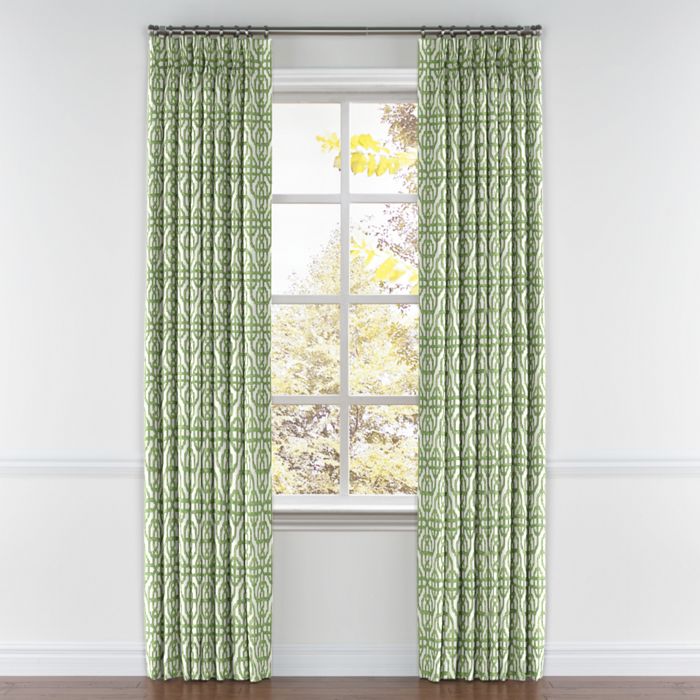 Pinch Pleat Drapery in Trellis Like It Is - Meadow