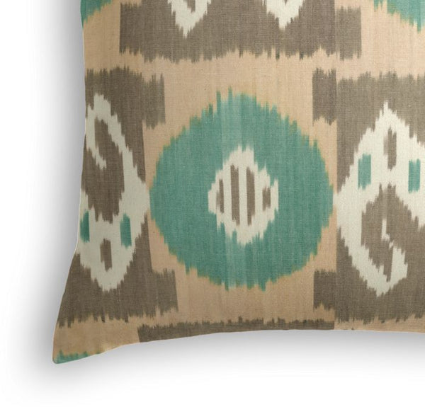 Teal and discount tan throw pillows