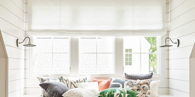 White Roman Shades