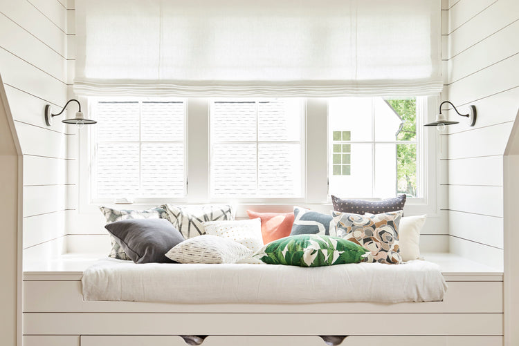 White Roman Shades