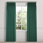 Pinch Pleat Drapery in Slubby Linen - Spruce