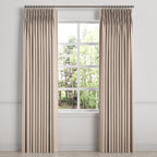 Pinch Pleat Drapery in Slubby Linen - Cashmere