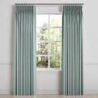 Pinch Pleat Drapery in Slubby Linen - Puddle