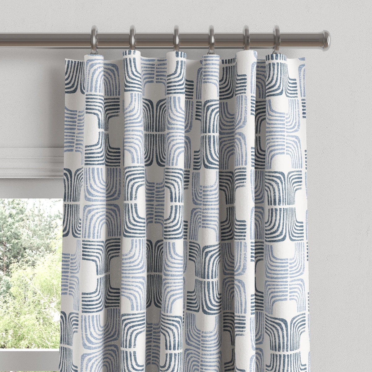 Convertible Drapery in Groovy - Denim