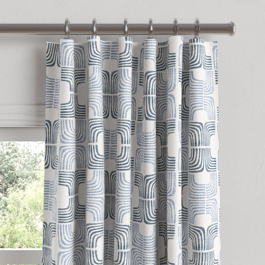 Convertible Drapery in Groovy - Denim