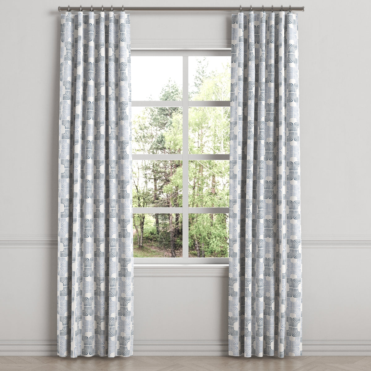 Convertible Drapery in Groovy - Denim