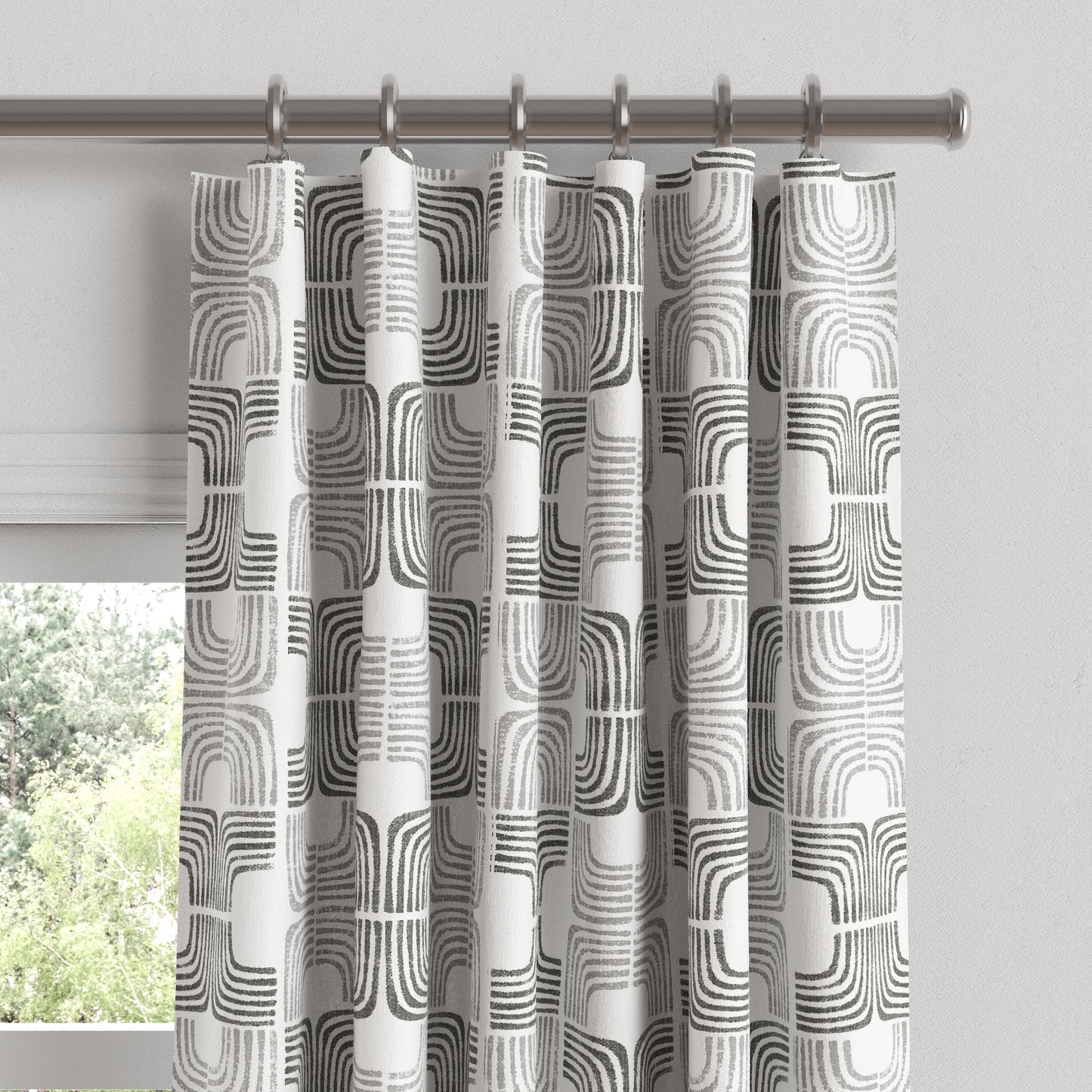 Convertible Drapery in Groovy - Pewter