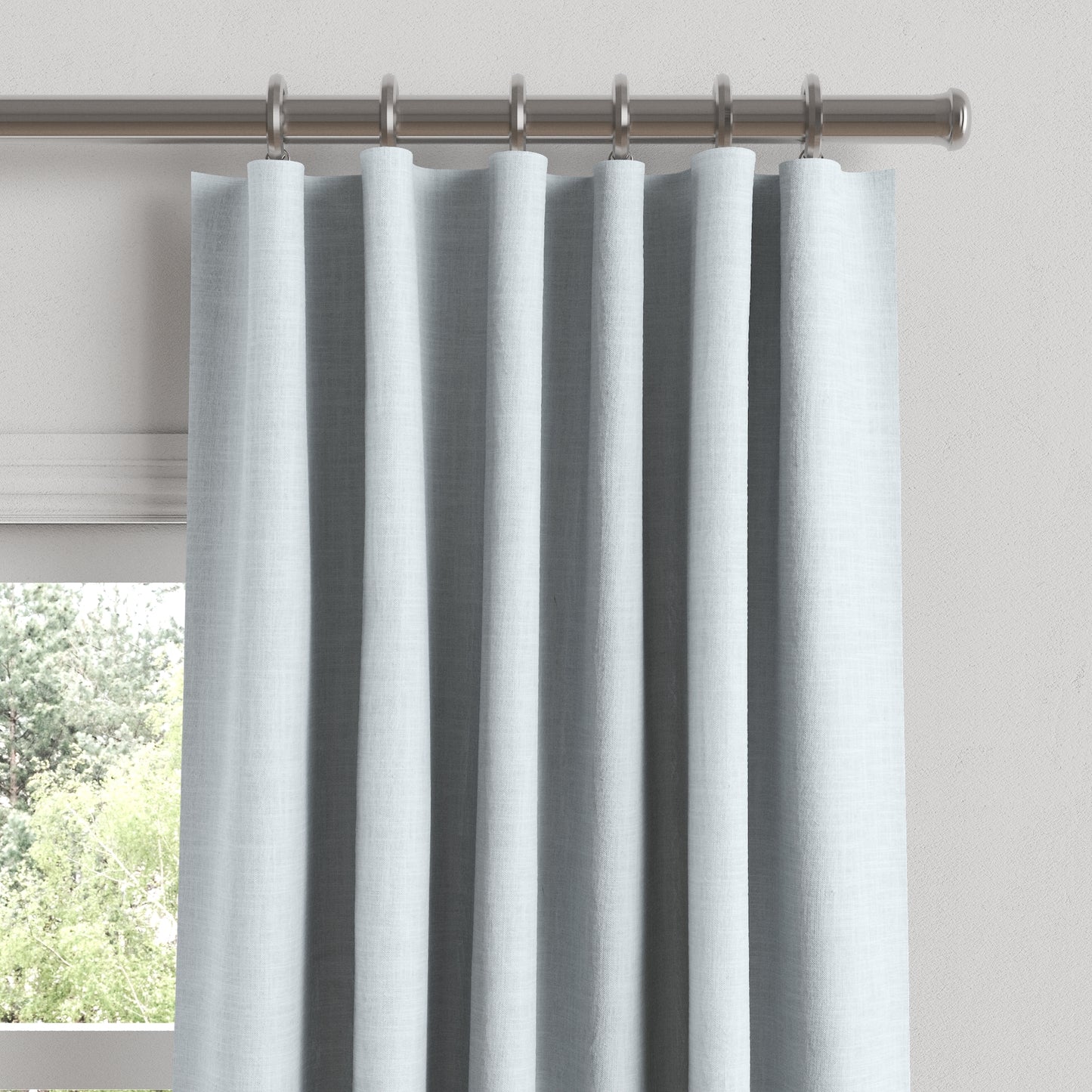 Convertible Drapery in Classic Linen - Mineral