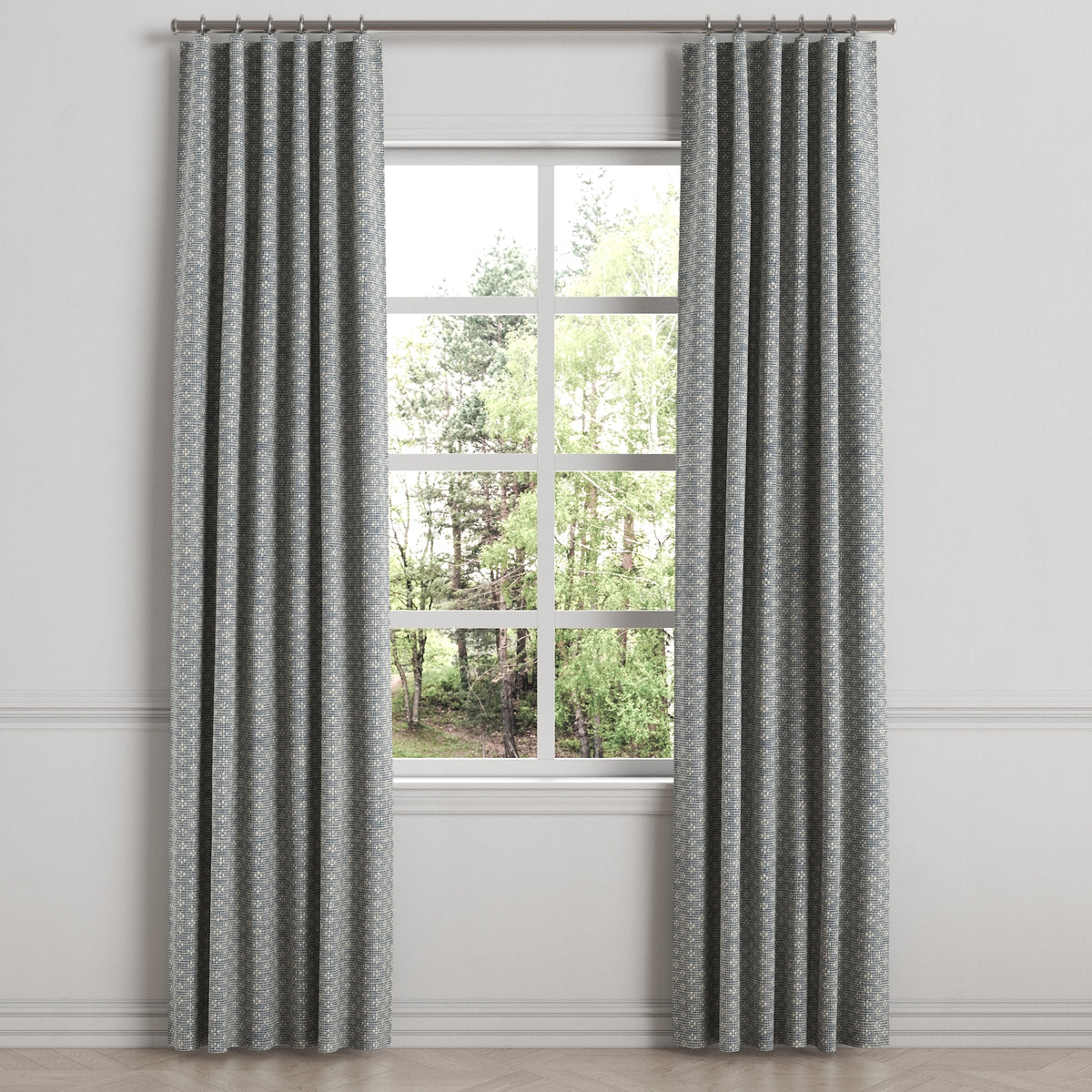 Convertible Drapery in Ditsy - Indigo