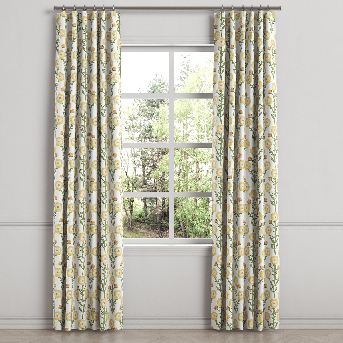 Convertible Drapery in Cottage Flowers - Sunbeam