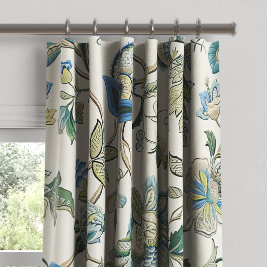 Convertible Drapery in Fleur De Leaf - True Blue