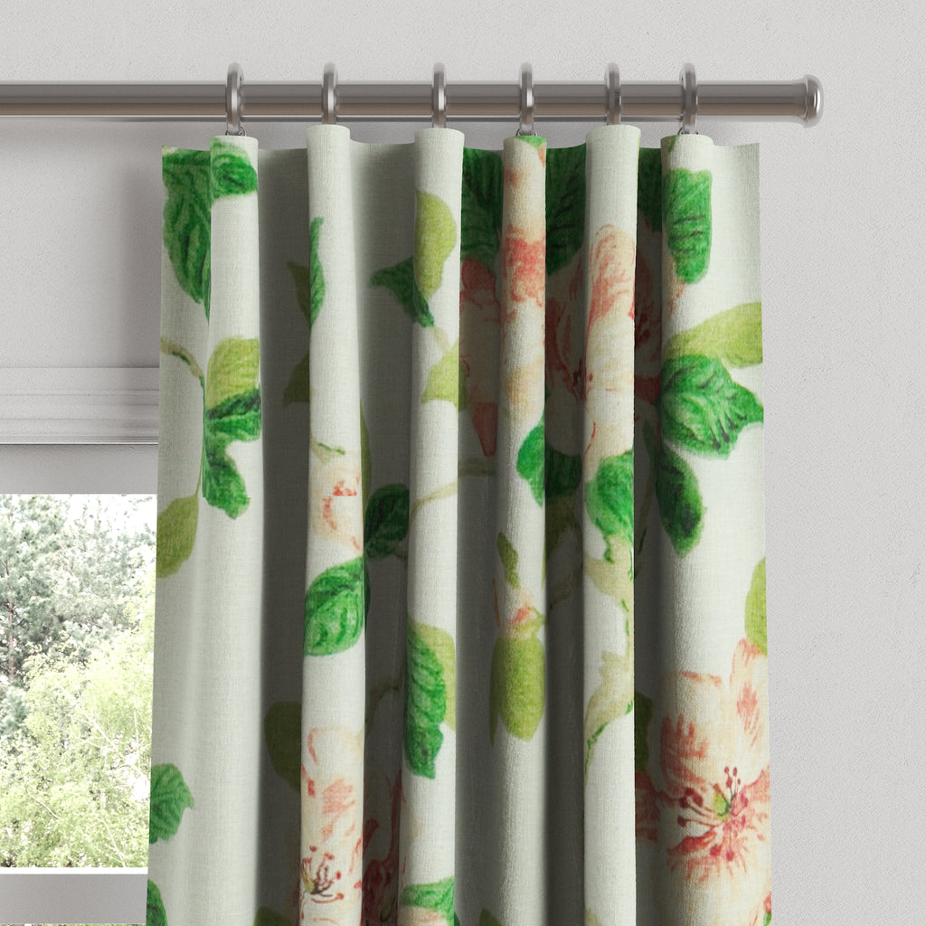 Convertible Drapery in Grandma's Floral - Coral