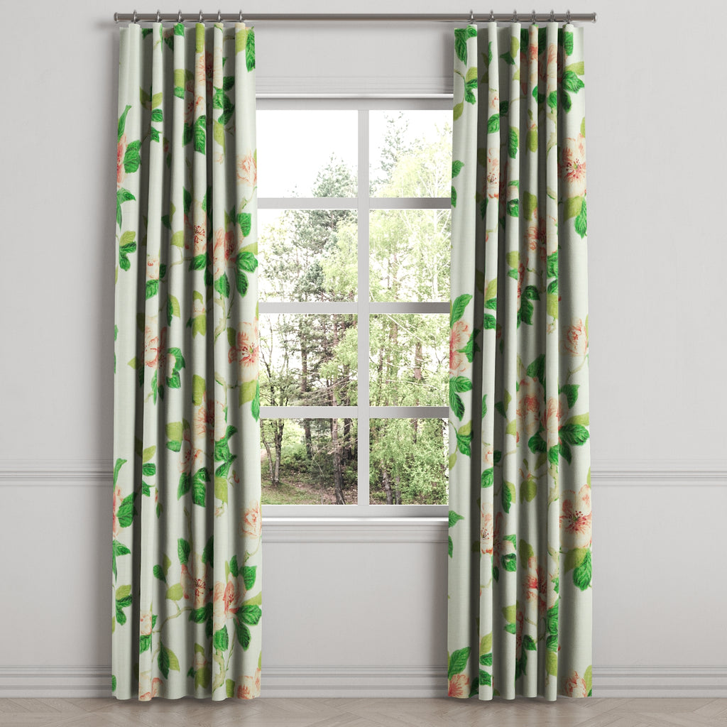 Convertible Drapery in Grandma's Floral - Coral
