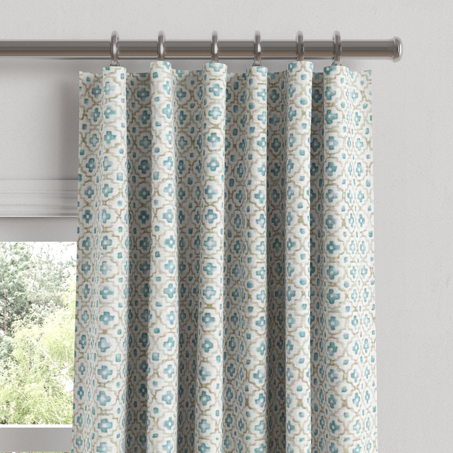 Convertible Drapery in Positive Print - Rain