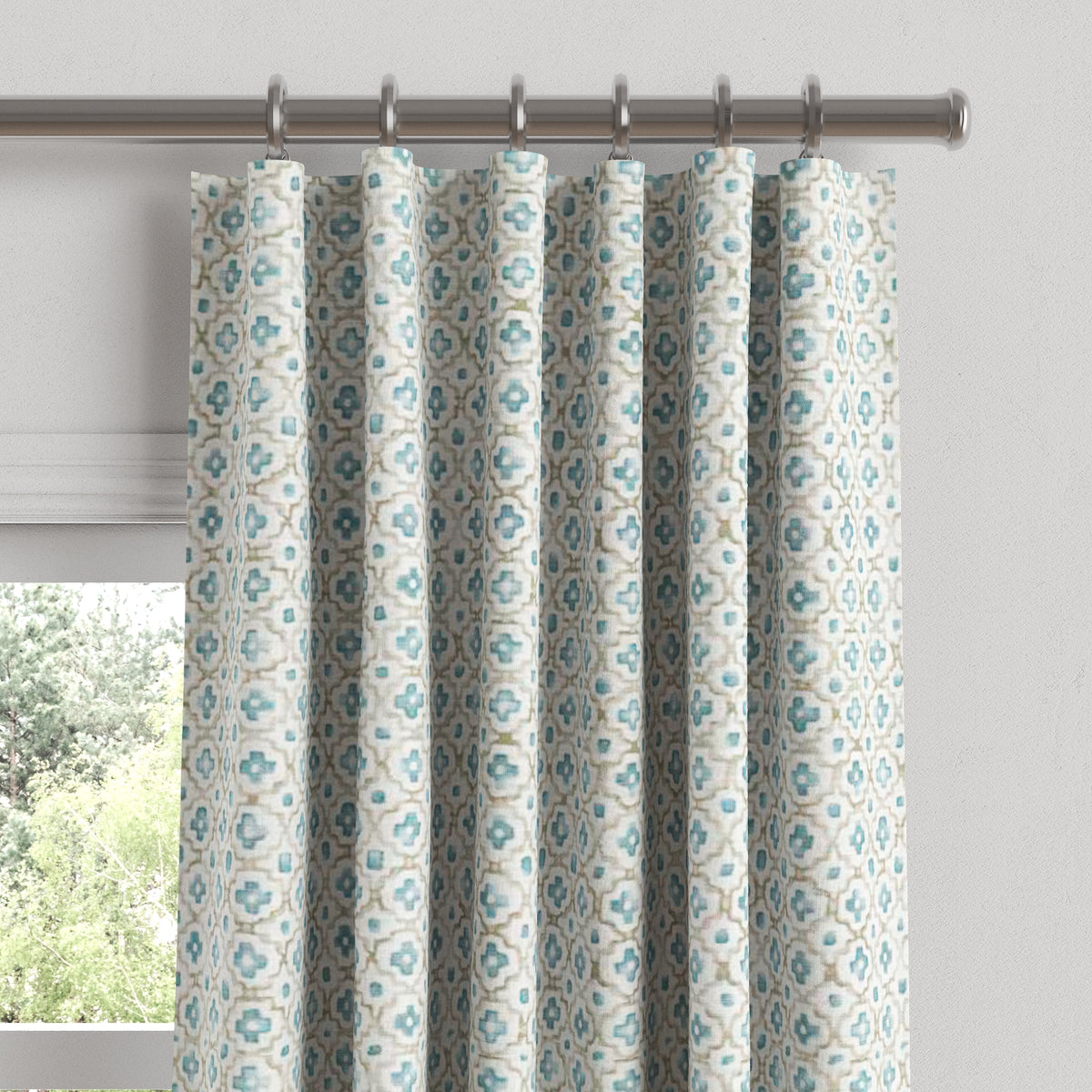 Convertible Drapery in Positive Print - Rain