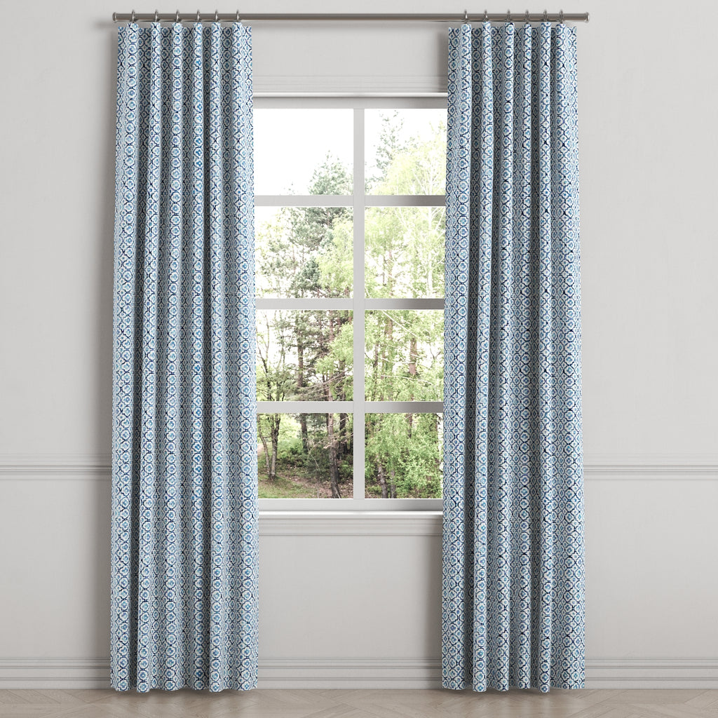 Convertible Drapery in Positive Print - Azure