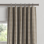 Convertible Drapery in Gingham - Chestnut