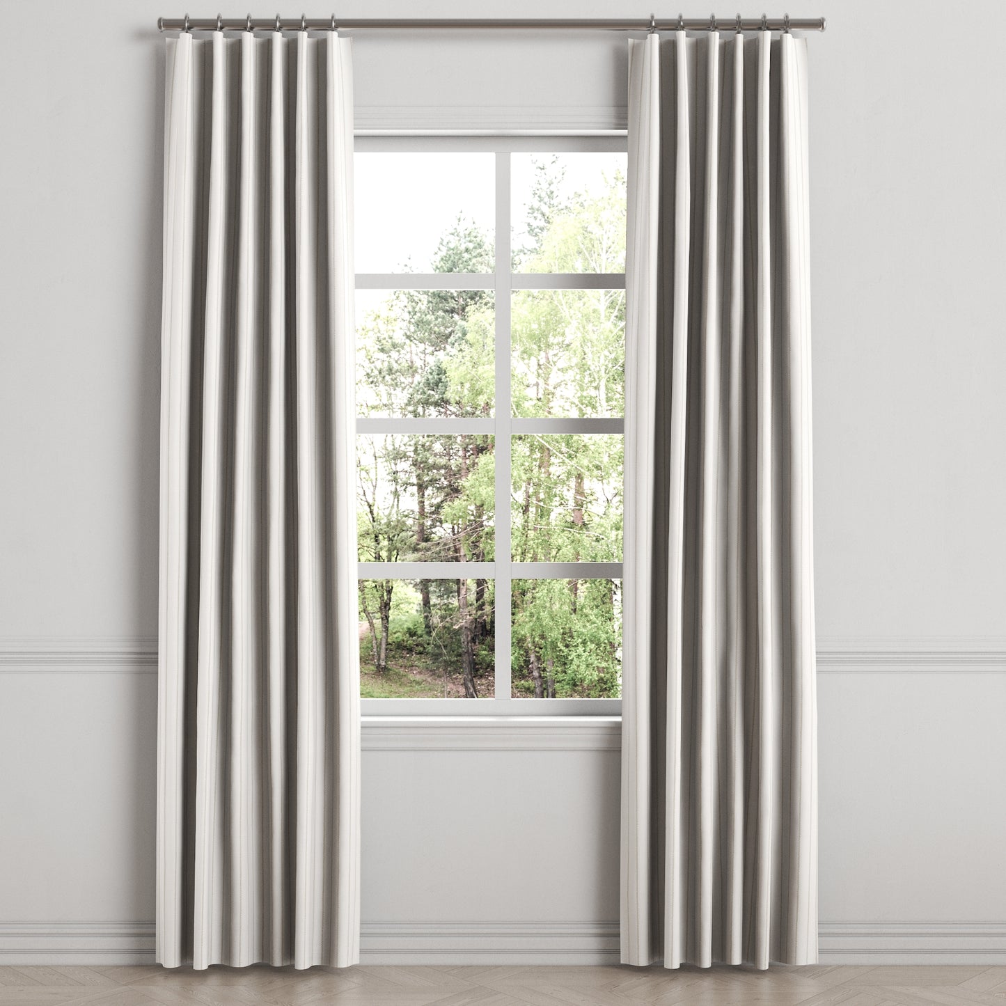 Convertible Drapery in Sand Dollar Stripes