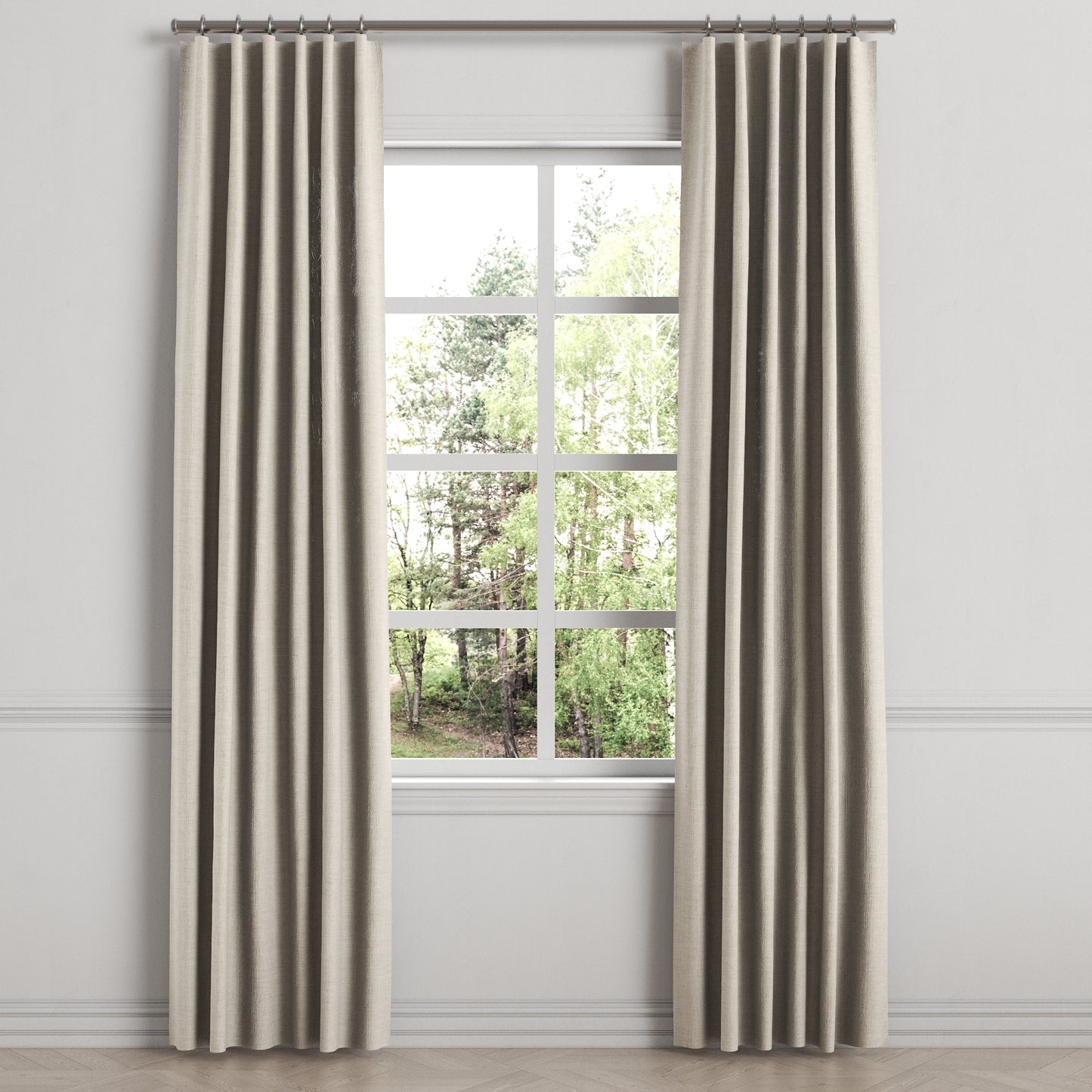 Convertible Drapery in Classic Linen - Heathered Flax