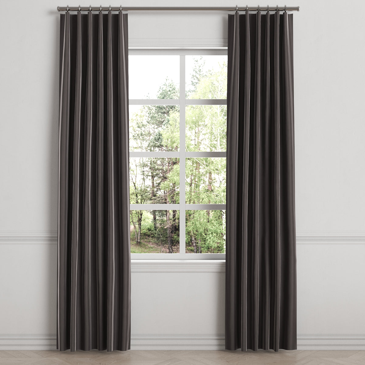 Convertible Drapery in Classic Velvet - Charcoal