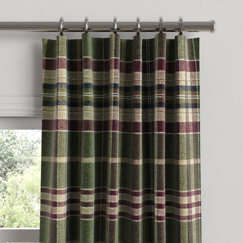 Convertible Drapery in Tartan - Evergreen
