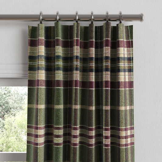 Convertible Drapery in Tartan - Evergreen