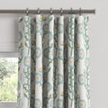 Convertible Drapery in Cottage Flowers - Cool Blue
