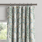 Convertible Drapery in Cottage Flowers - Cool Blue