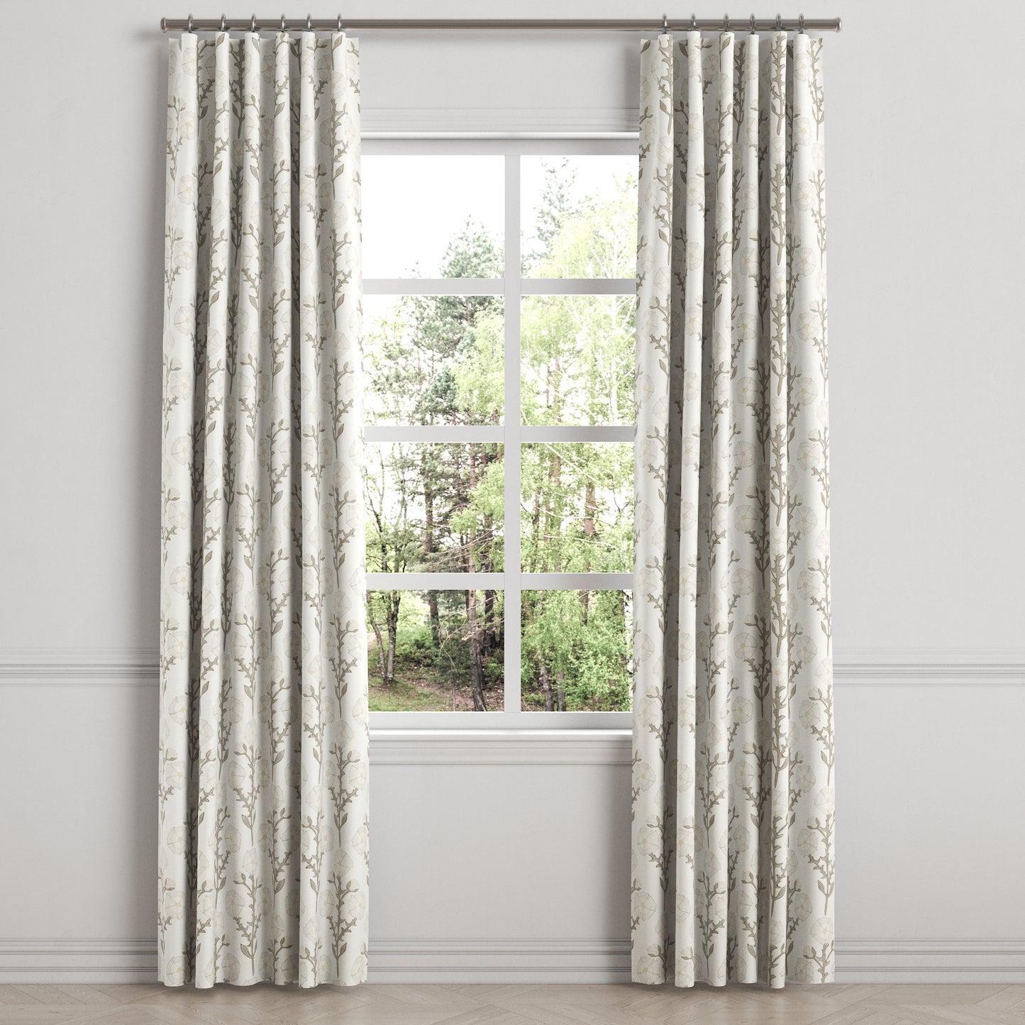 Convertible Drapery in Cottage Flowers - Vanilla