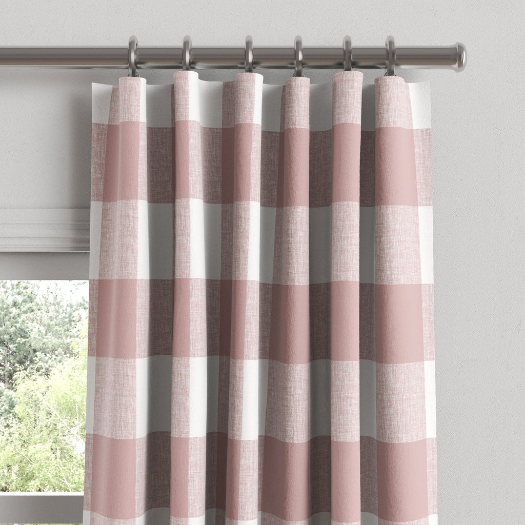 Convertible Drapery in Buffalo Check - Mauve
