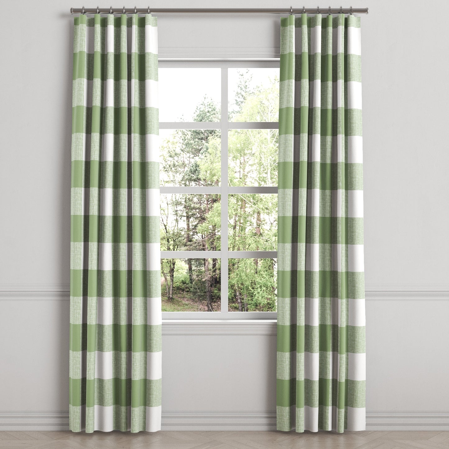 Convertible Drapery in Buffalo Check - Sage
