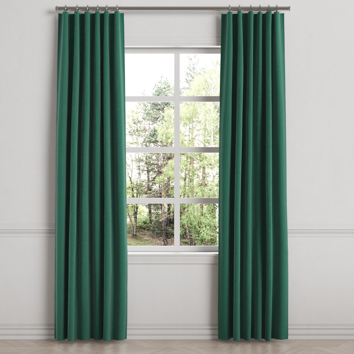 Convertible Drapery in Slubby Linen - Spruce