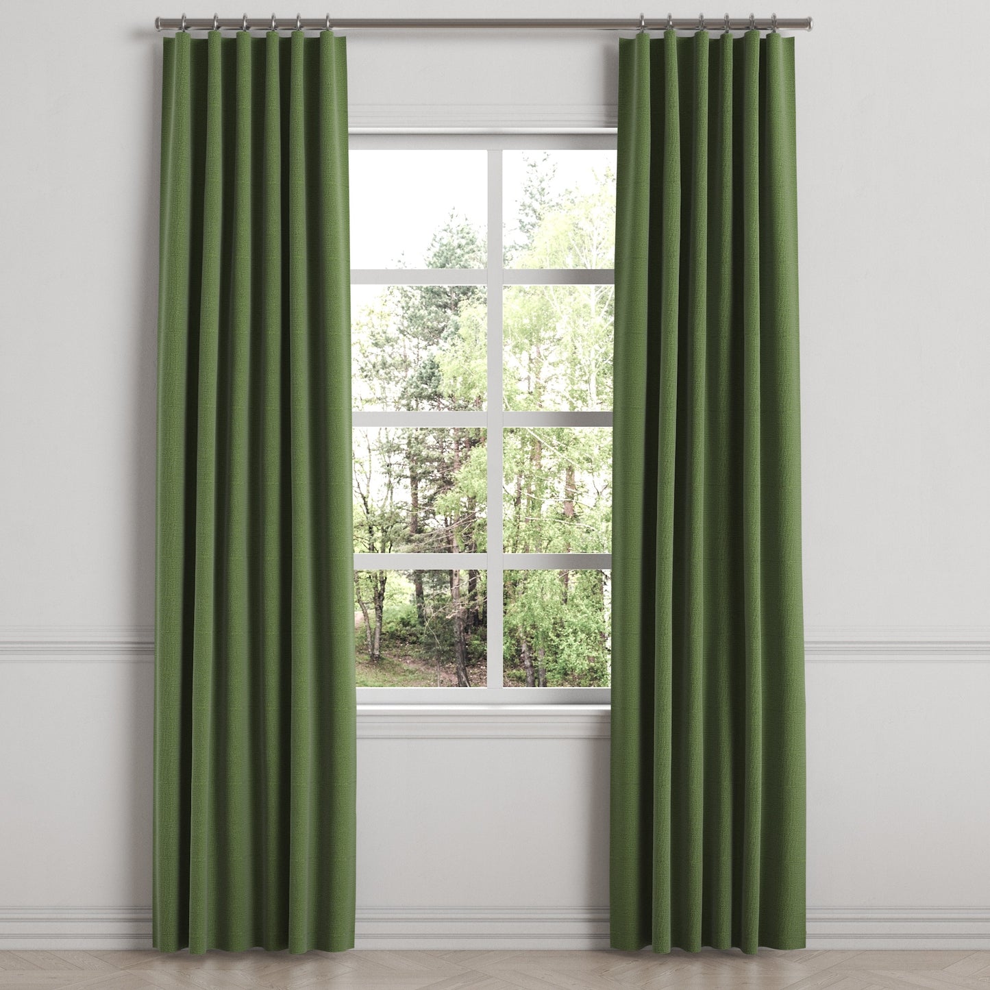 Convertible Drapery in Slubby Linen - Clover
