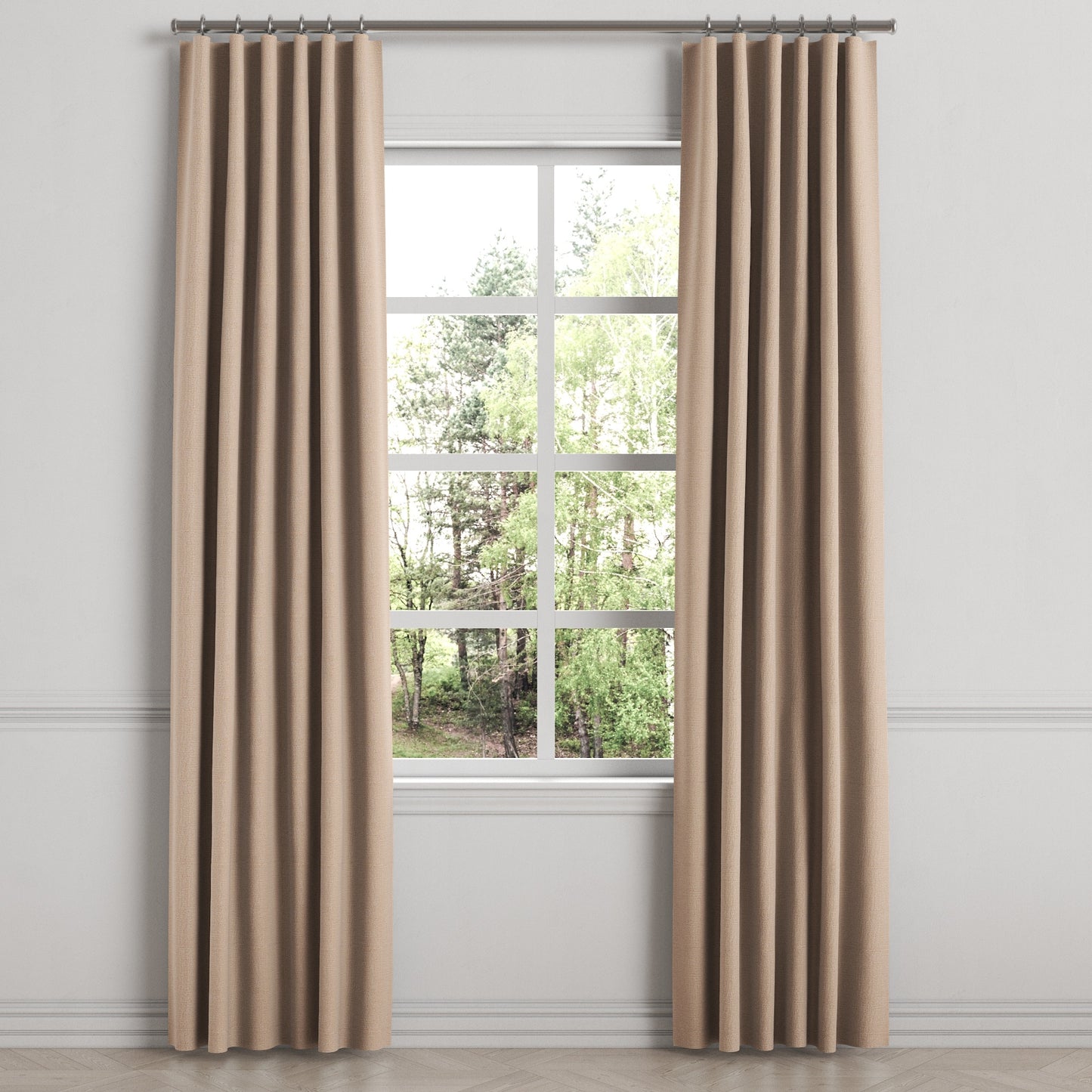 Convertible Drapery in Slubby Linen - Caramel