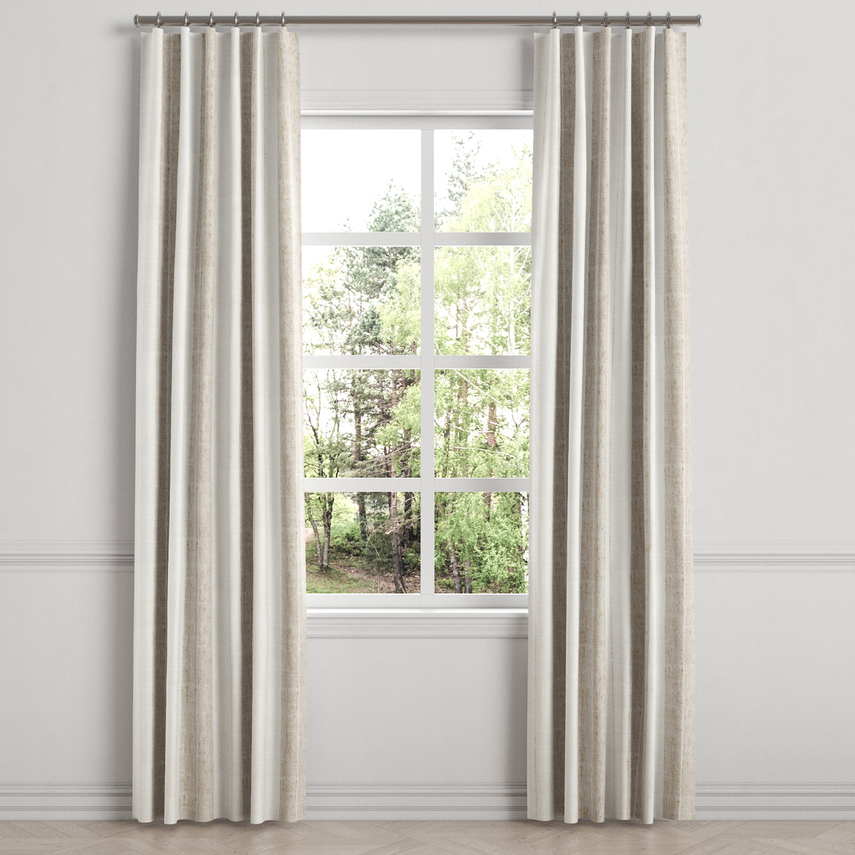 Convertible Drapery in French Laundry Stripe - Champagne