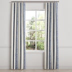 Convertible Drapery in French Laundry Stripe - Navy
