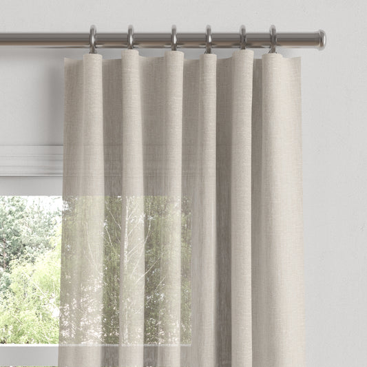Convertible Drapery in Linen Sheer - Ivory