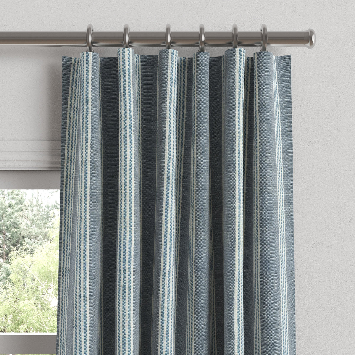 Convertible Drapery in Nautical Stripes - Surfs Up
