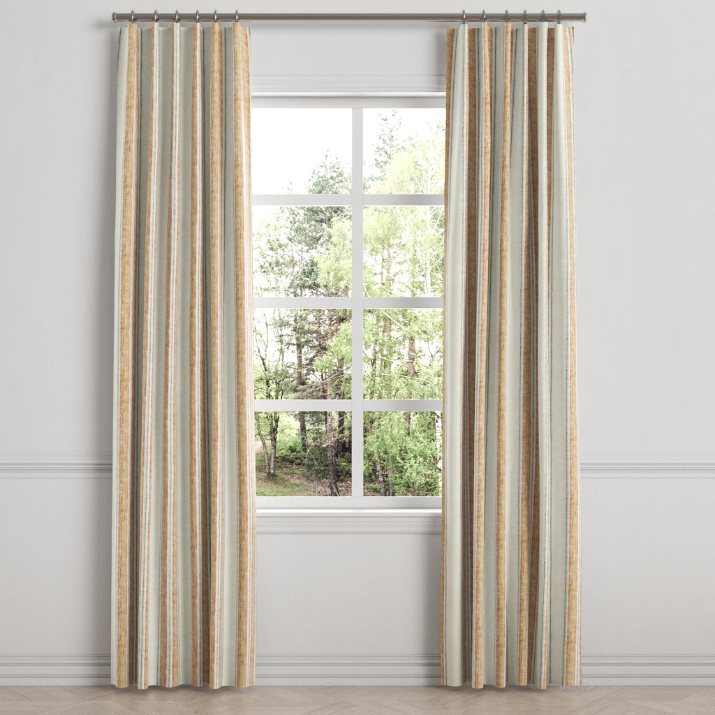 Convertible Drapery in French Laundry Stripe - Apricot