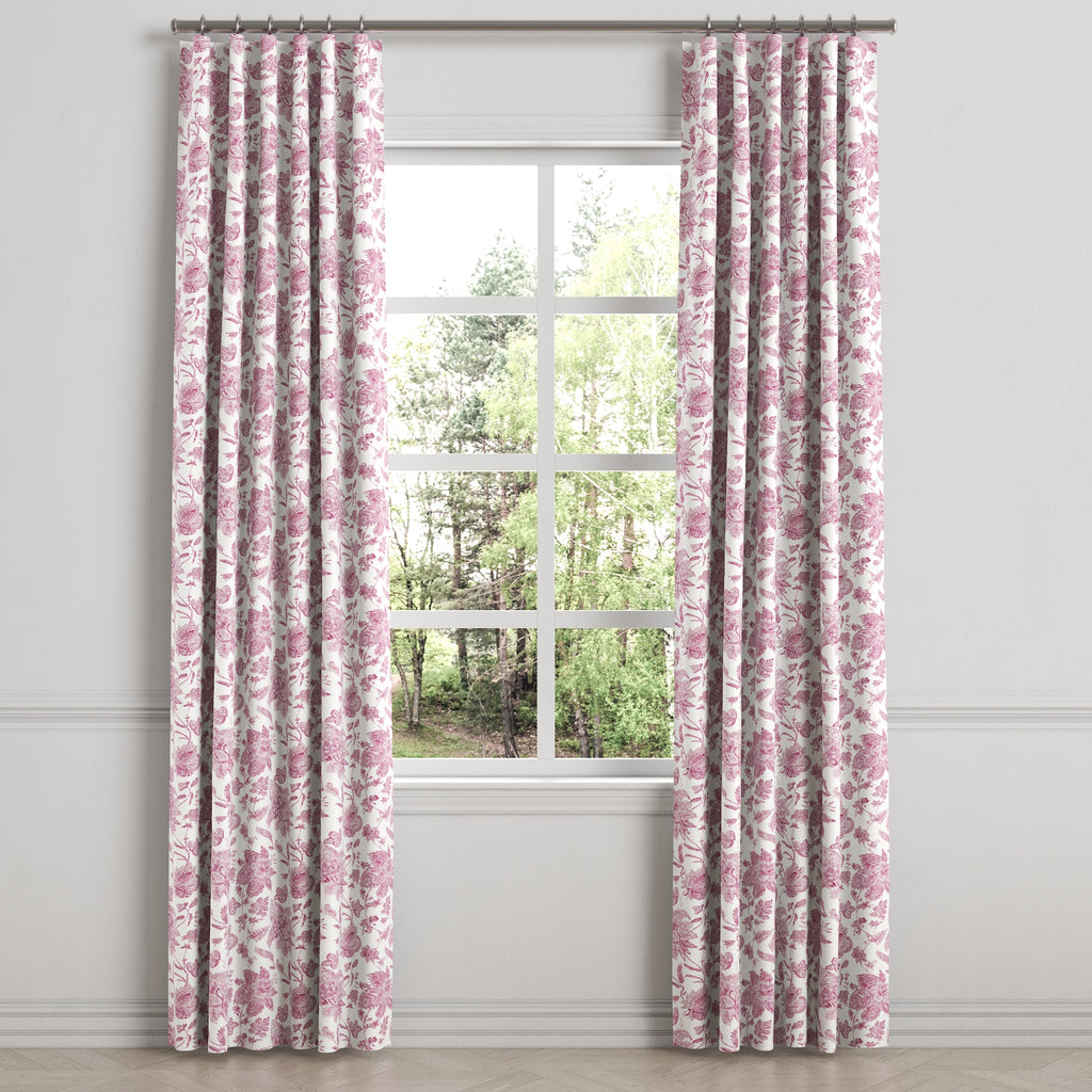 Convertible Drapery in Toile - Strawberry