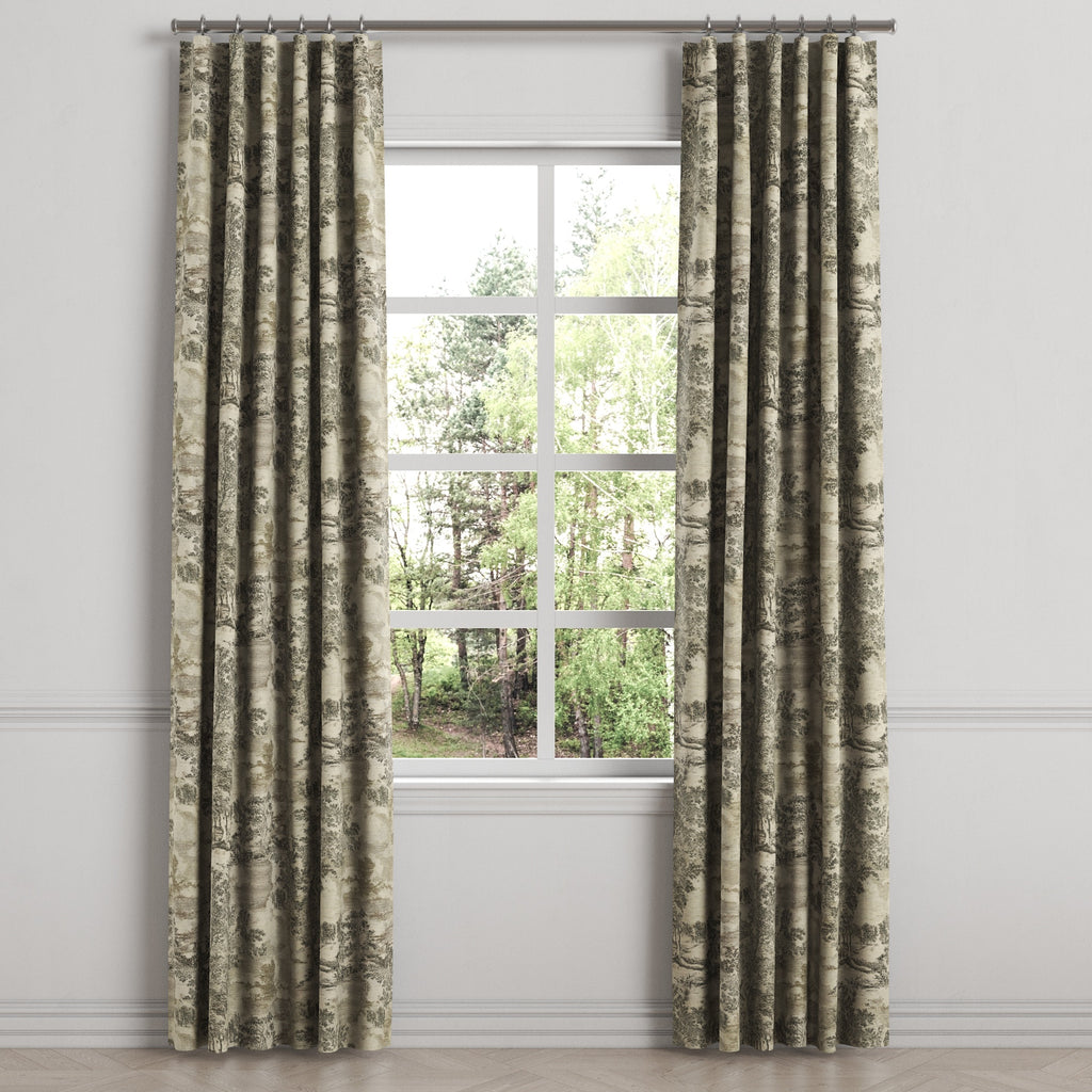 Convertible Drapery in Country Toile - Onyx
