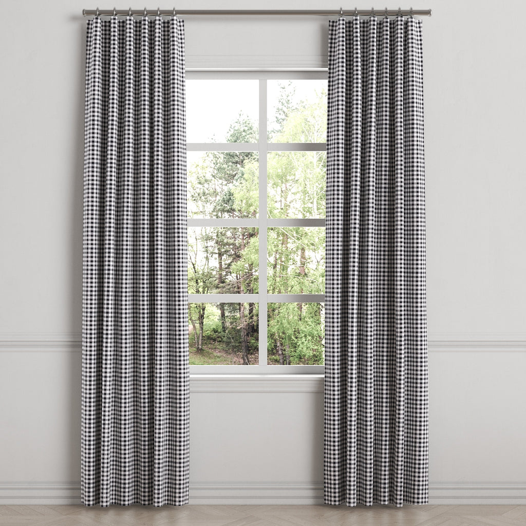 Convertible Drapery in Gingham - Black