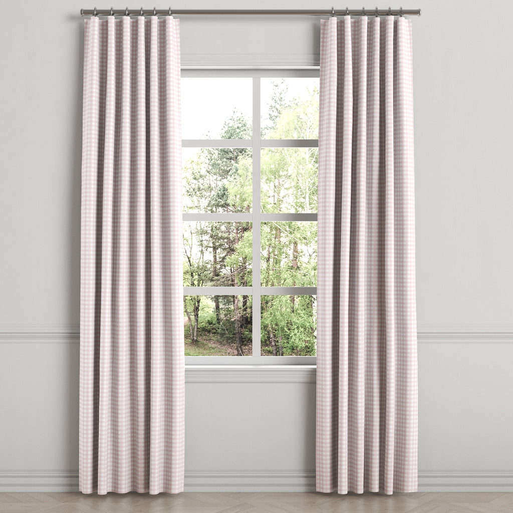 Convertible Drapery in Gingham - Light Pink