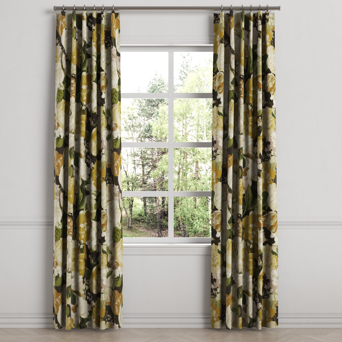 Convertible Drapery in Garden Tea Time - Moonglow