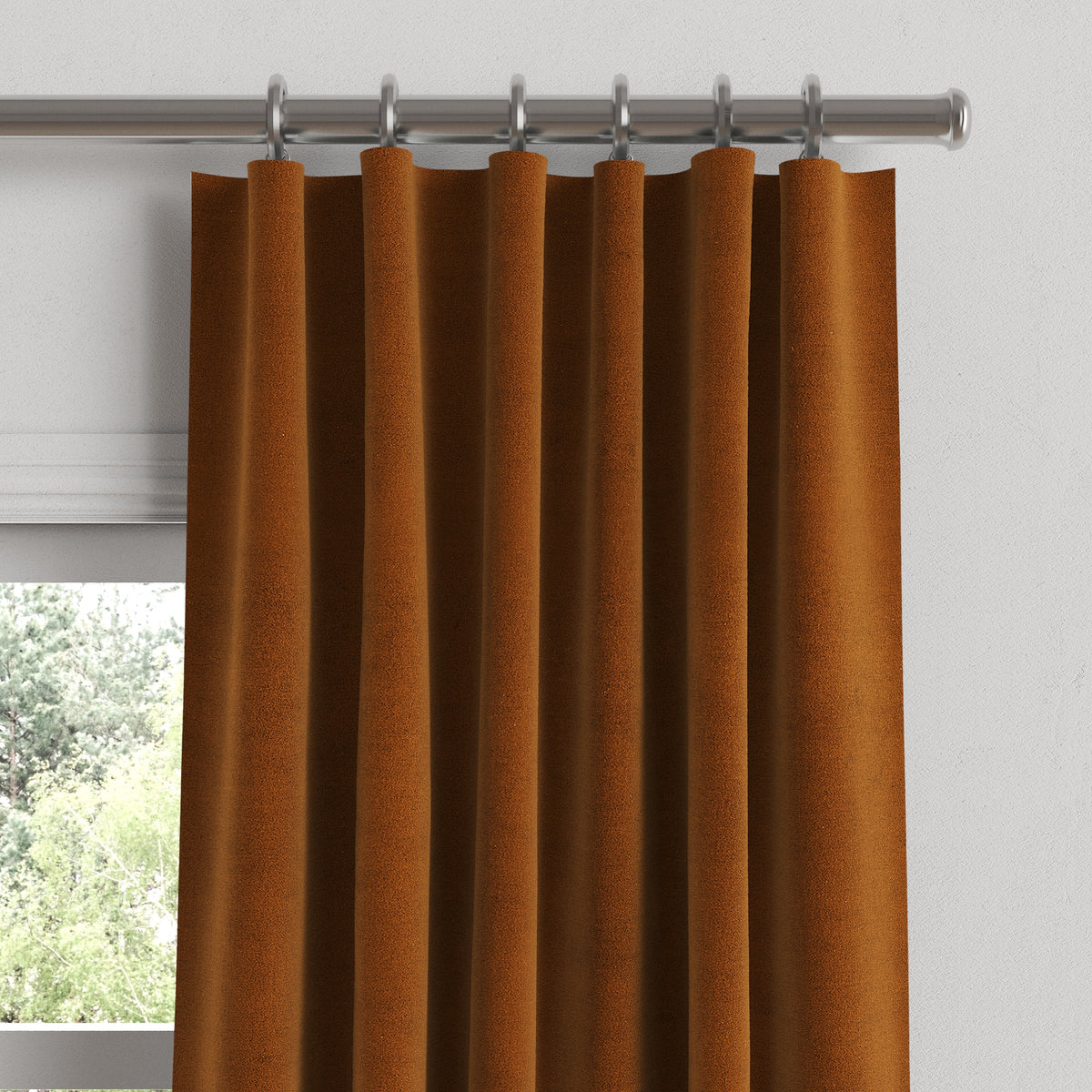 Convertible Drapery in Classic Velvet - Amber